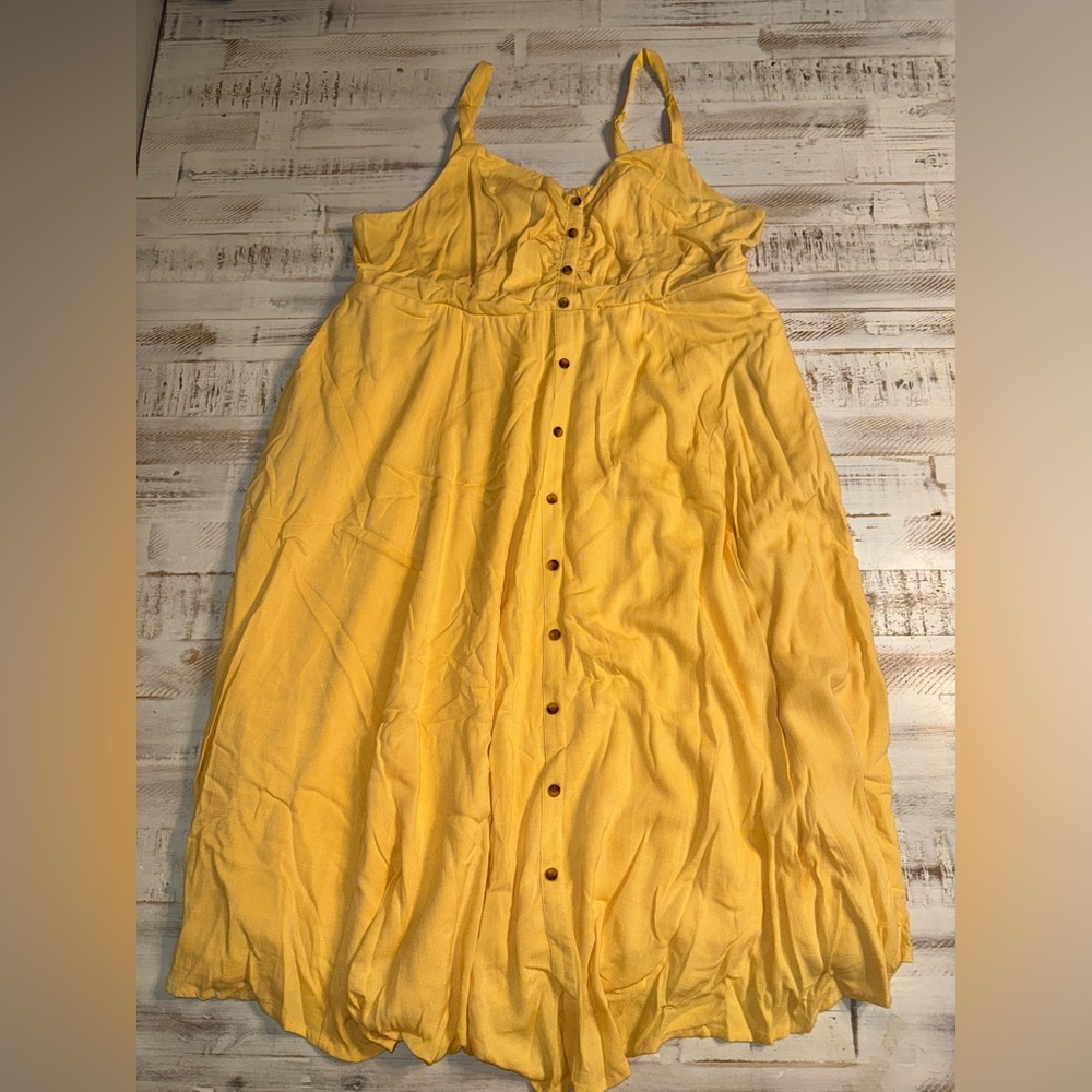 Torrid Yellow Button-Down Dress